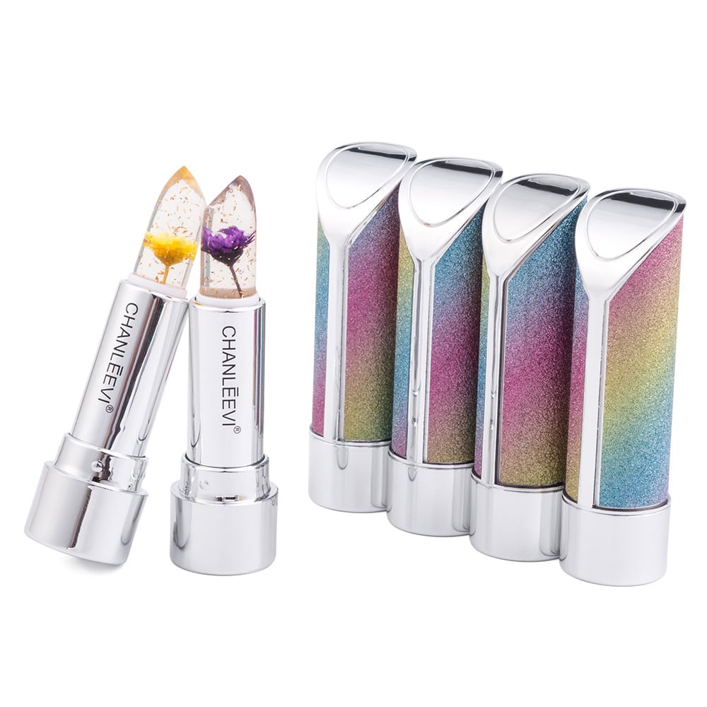 Gold Leaf Temperature Change Crystal Lipstick Flower