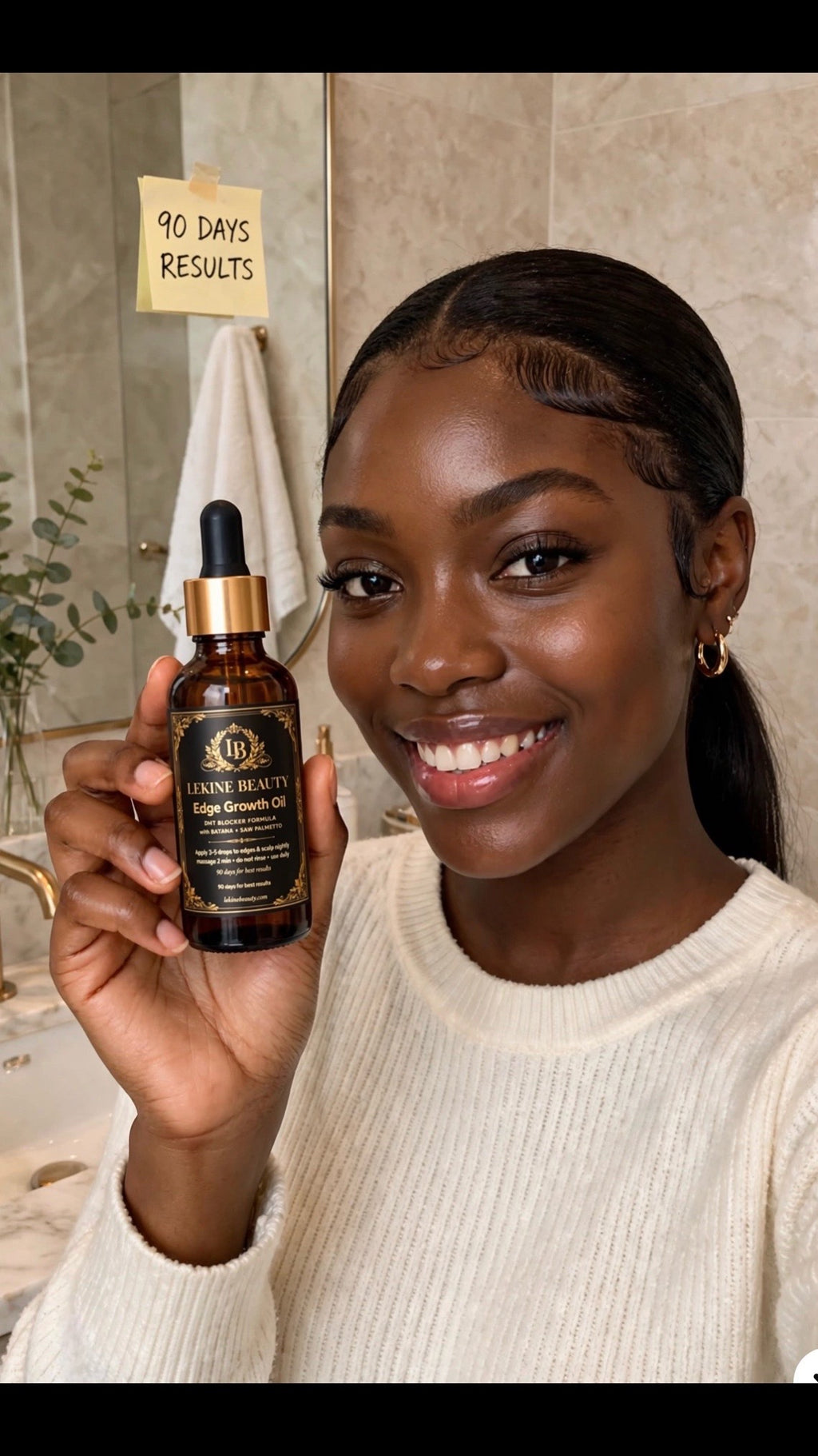 LEKINE BEAUTY Edge Growth Oil — DHT Blocker Formula with Authentic Honduran Batana + Saw Palmetto